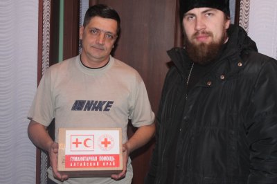 В Рубцовске при содействии РПЦ, беженцы с Украины получили гуманитарную помощь от "Красного креста"