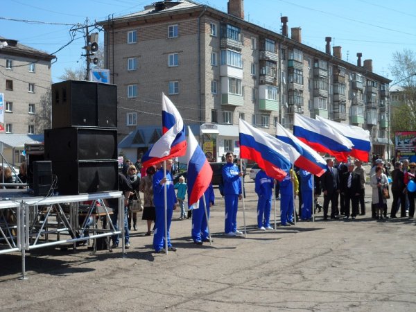 В Рубцовске прошло шествие по случаю празднования 1 мая